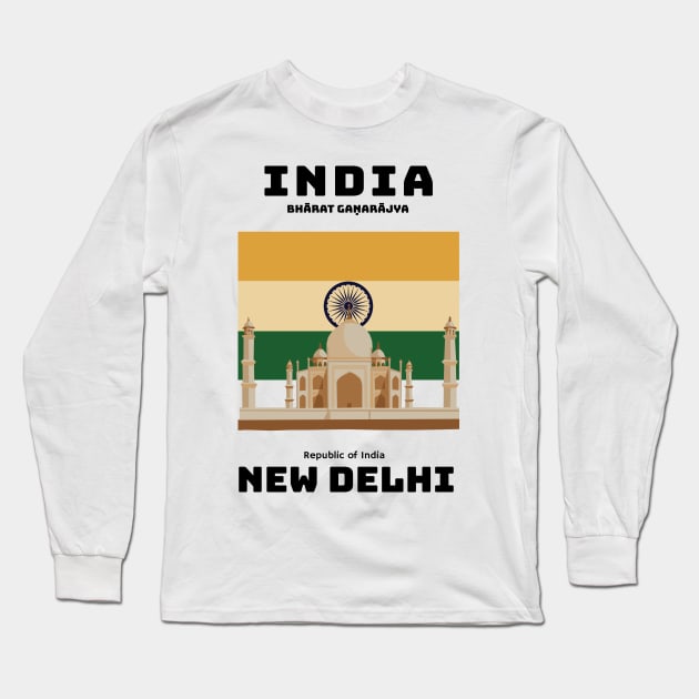 make a journey to New Delhi India Long Sleeve T-Shirt by KewaleeTee